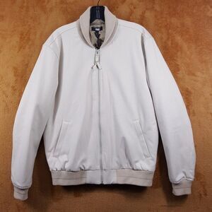 PAIGE Bomber Jacket Mens Small Tan Insulated Wool Twill Blend TIMOTHY $379